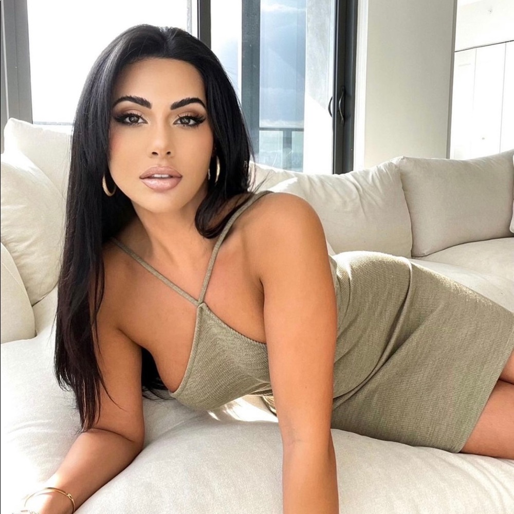 White Fox Boutique Olive Mini Dress